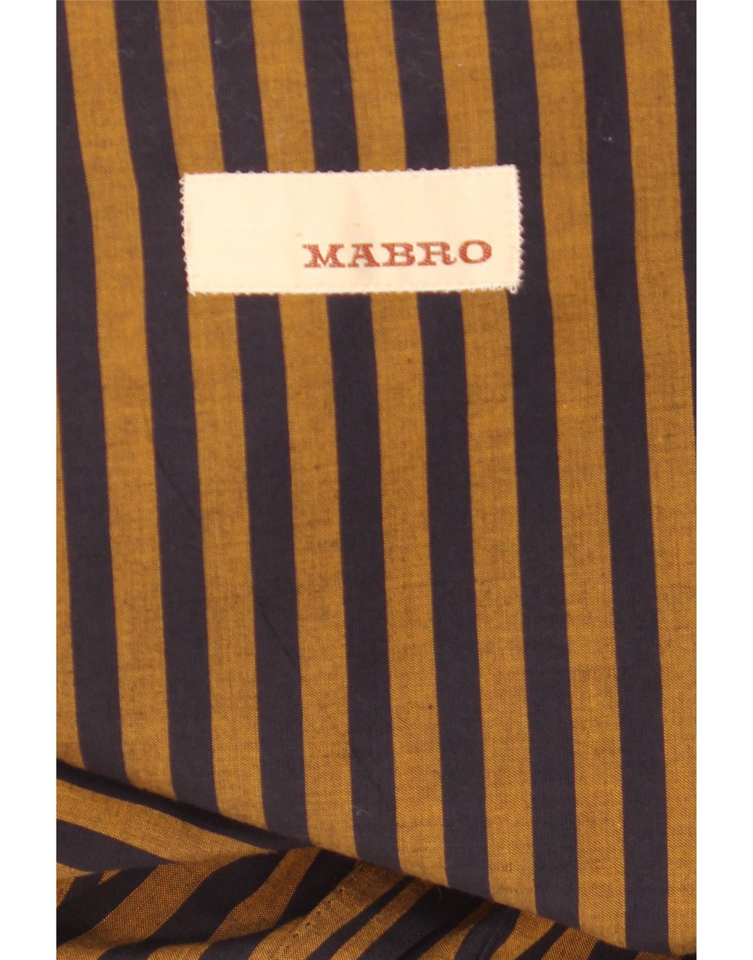 Mabro Mens 2 Button Blazer Jacket UK 38 Medium Brown Pinstripe Cotton