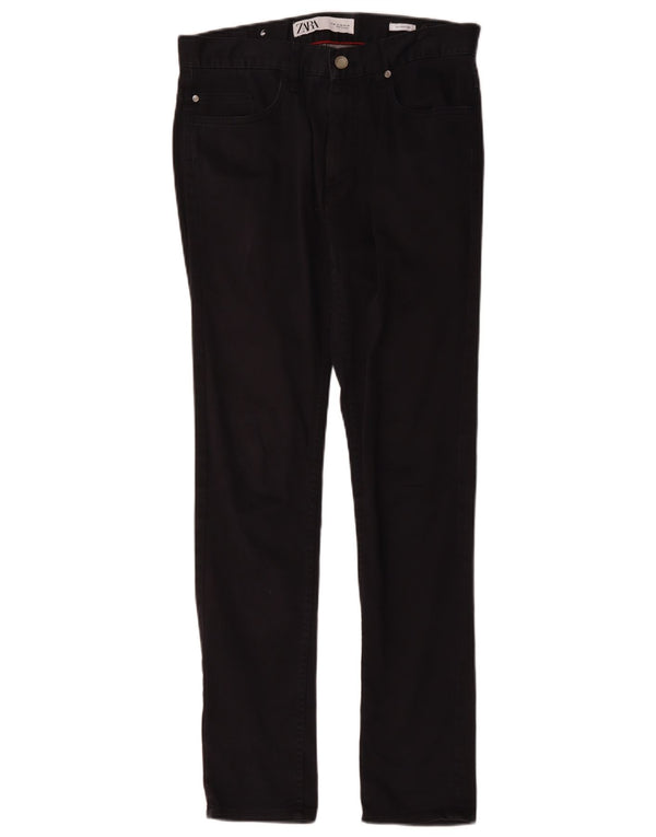 Zara Pantalon décontracté skinny pour homme EU 38 Small W30 L30 Bleu marine Coton