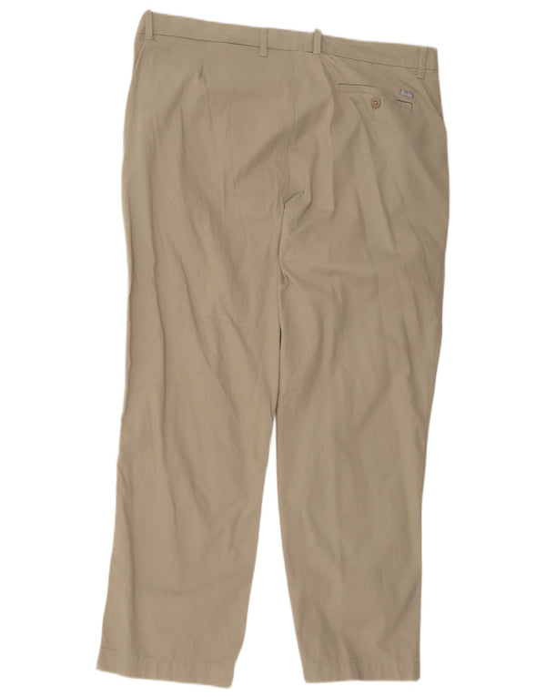 Marks & Spencer Mens Blue Harbour Straight Chino Trousers W42 L31 Khaki