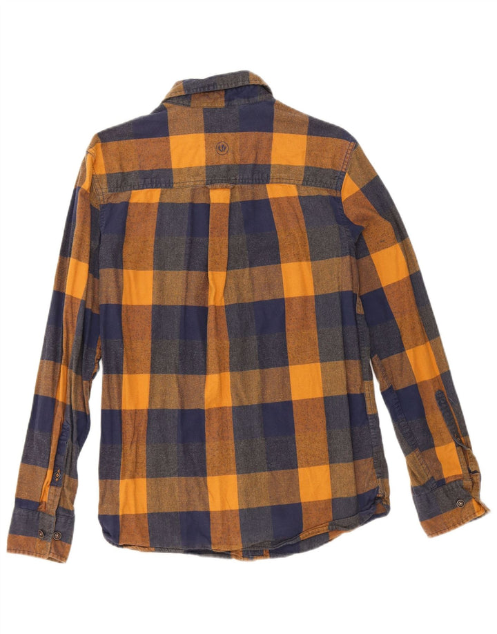 Fat Face Mens Flannel Shirt XS Navy Blue Check Cotton