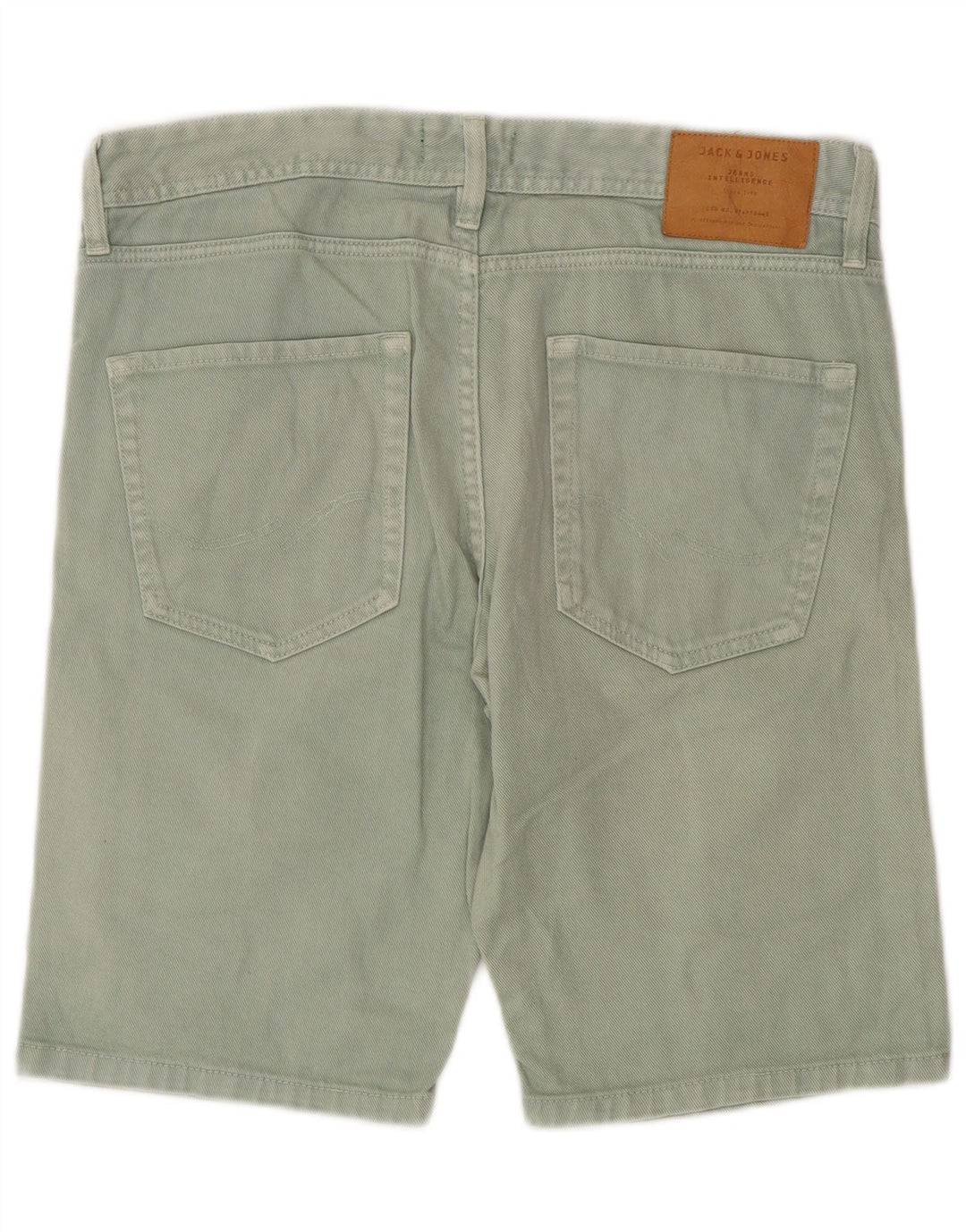 Jack & Jones Mens Regular Fit Denim Shorts Medium W32 Green Cotton