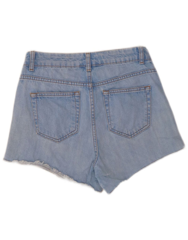 Pantaloncini di jeans da moto da donna Topshop W26 piccolo cotone blu