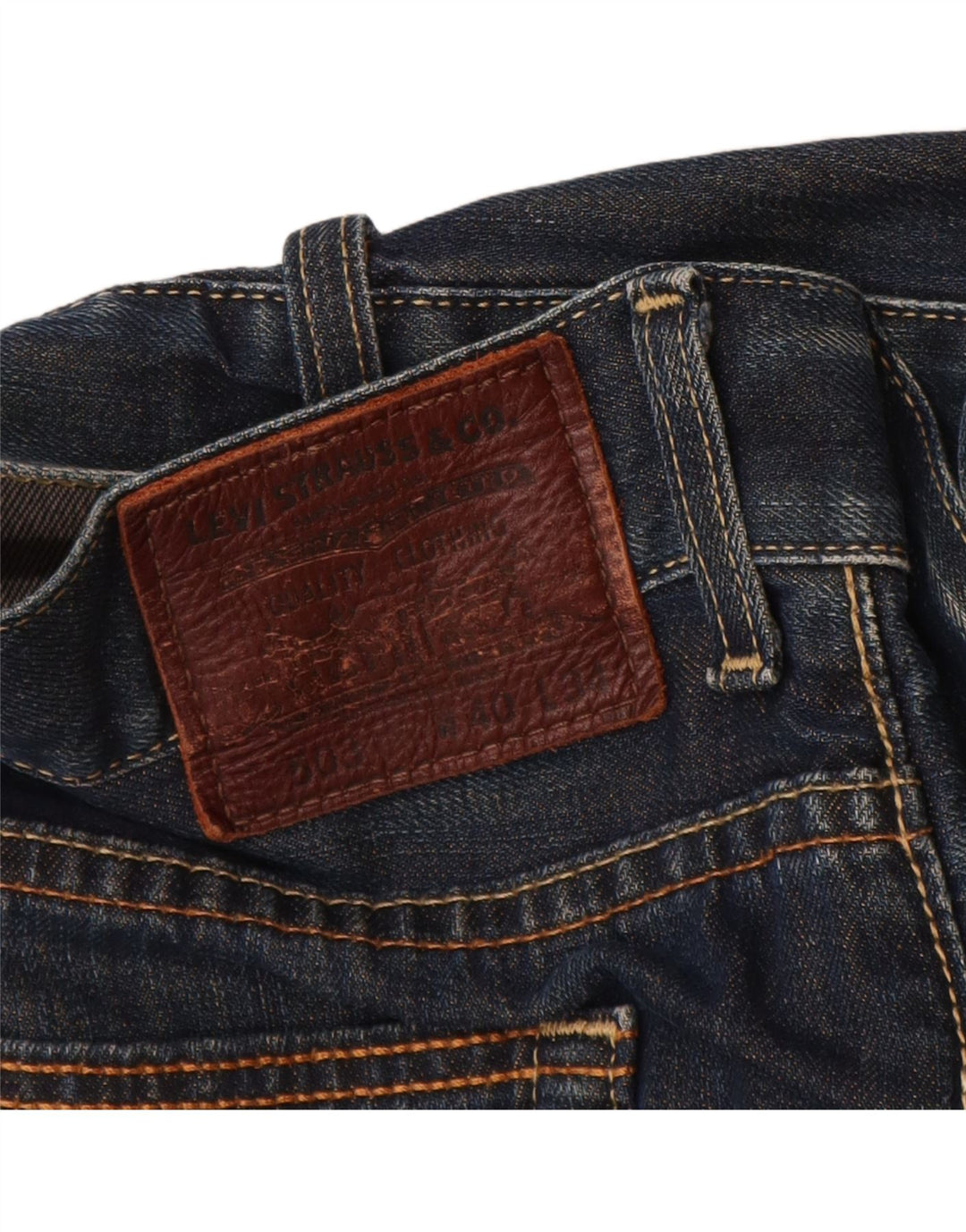 LEVI'S Mens 503 Straight Jeans W40 L29 Blue Cotton