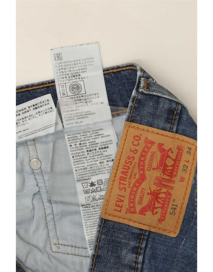Levi's Mens 541 Athletic Straight Jeans W32 L34 Blue Cotton