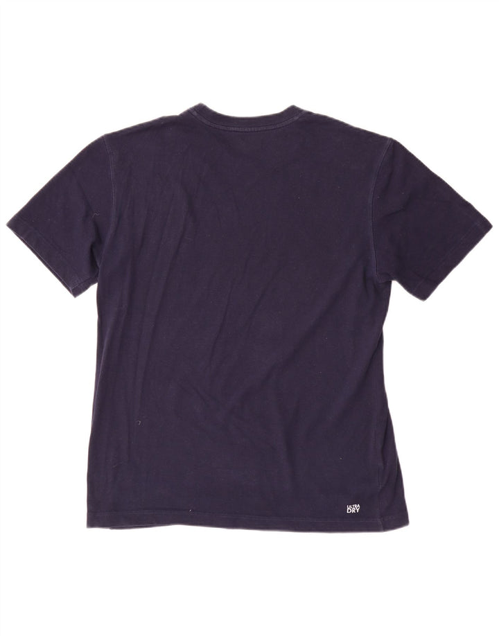 Lacoste Mens T-Shirt Top Size 3 Small Navy Blue Cotton