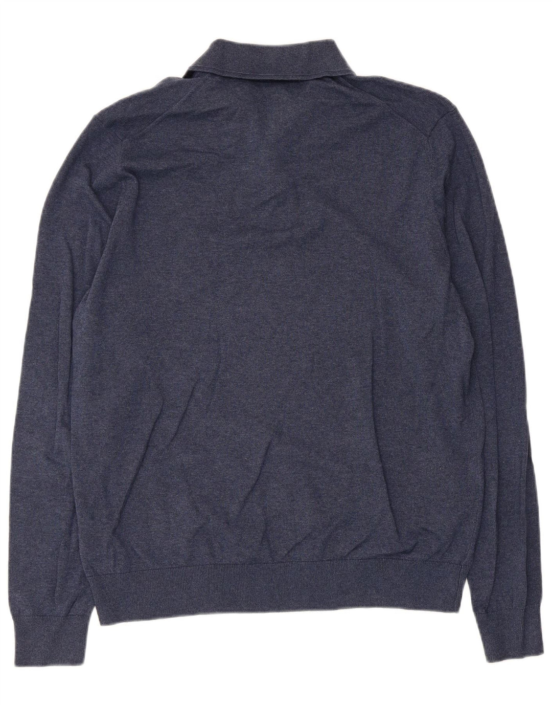 Maglione da uomo Marks & Spencer con collo alto, blu navy medio screziato