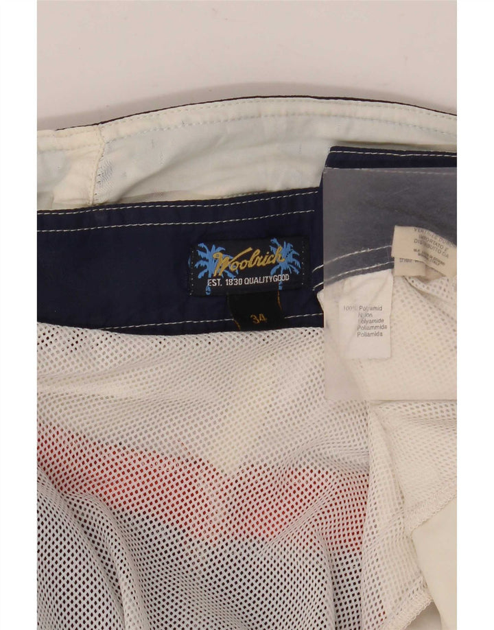 Pantaloncini da bagno da uomo Woolrich Large blu navy color block in poliammide