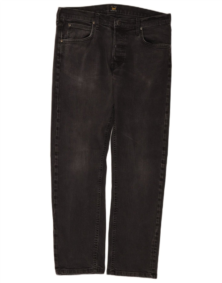 Lee Mens Daren Straight Jeans W33 L29 Sort Bomuld