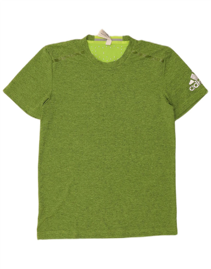 Adidas herre T-shirt top mellemgrøn flekket polyester