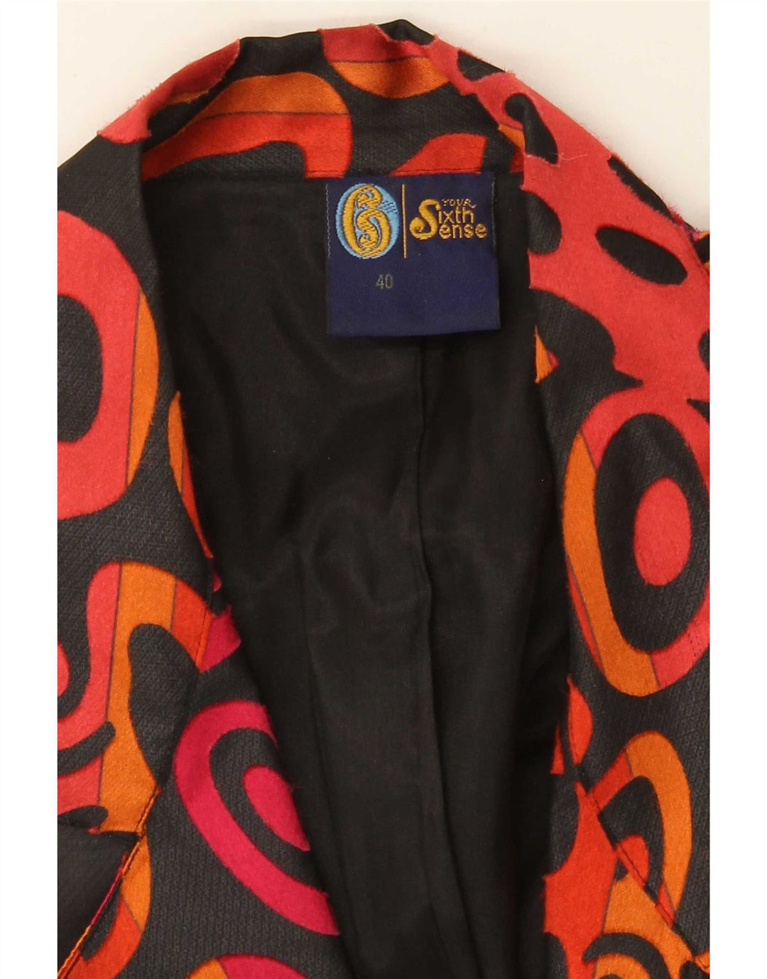 Jachetă Blazer pentru femei Your Sixth Sense cu 2 nasturi EU 40 Medium Negru Geometric