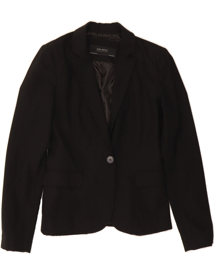 ZARA Womens 1 Button Blazer Jacket EU 34 2XS Black Polyester Vintage Zara and Second-Hand Zara from Messina Hembry 