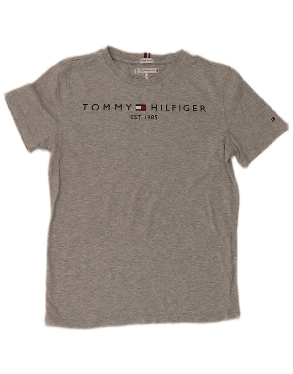 Tommy Hilfiger Jungen-T-Shirt mit normaler Grafik, 11–12 Jahre, Grau