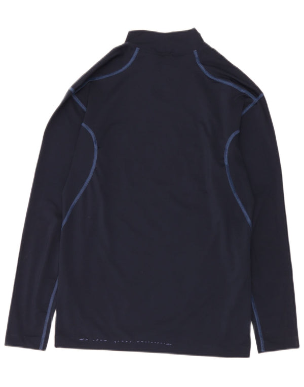 Nike Mens Dri Fit Top μακριά μανίκια UK 42/44 Large Navy Blue Polyester