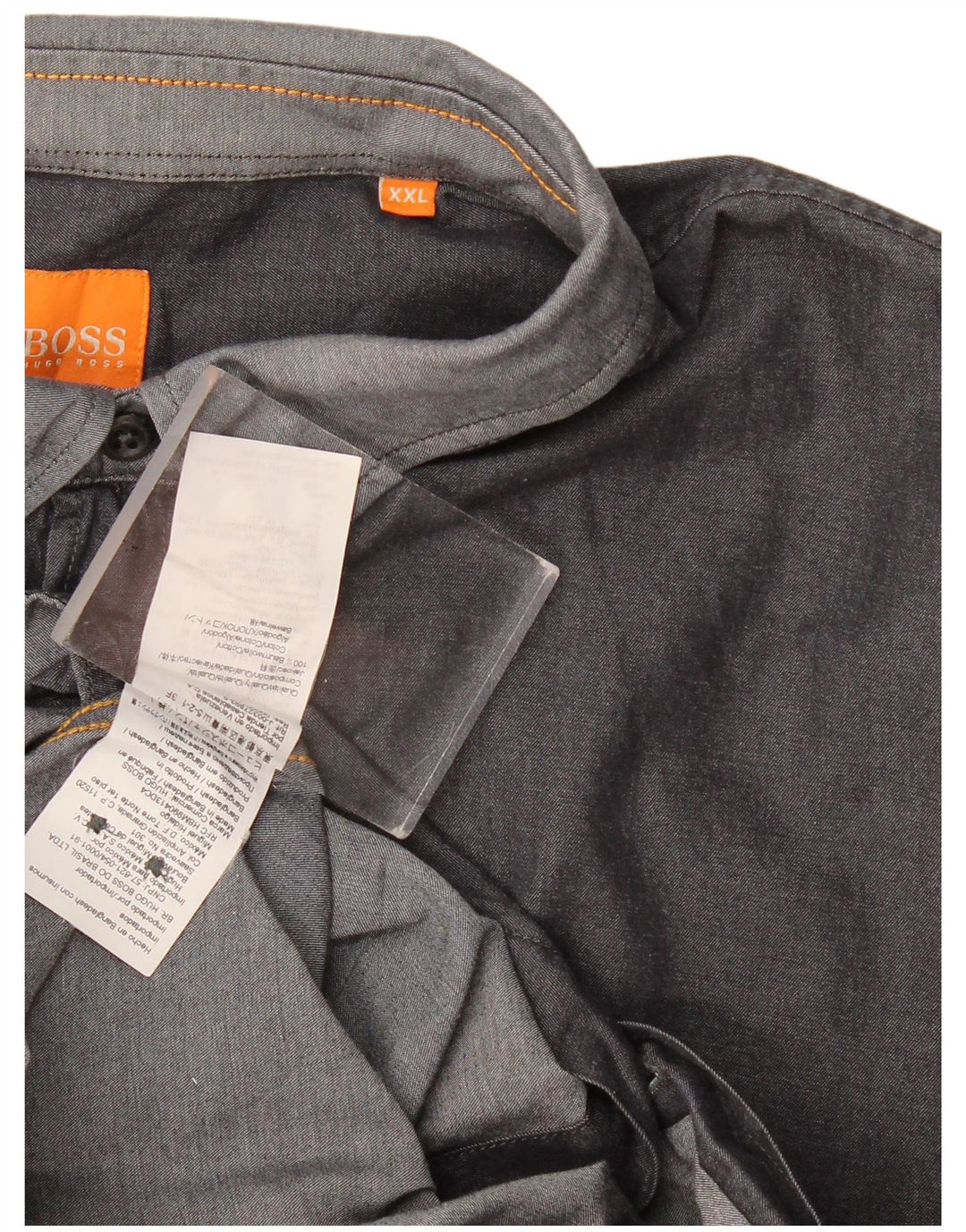 Hugo Boss Mens Shirt 2XL Grey Cotton