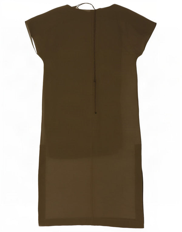 Zara Womens Oversized Shift Dress UK 14 Medium Khaki
