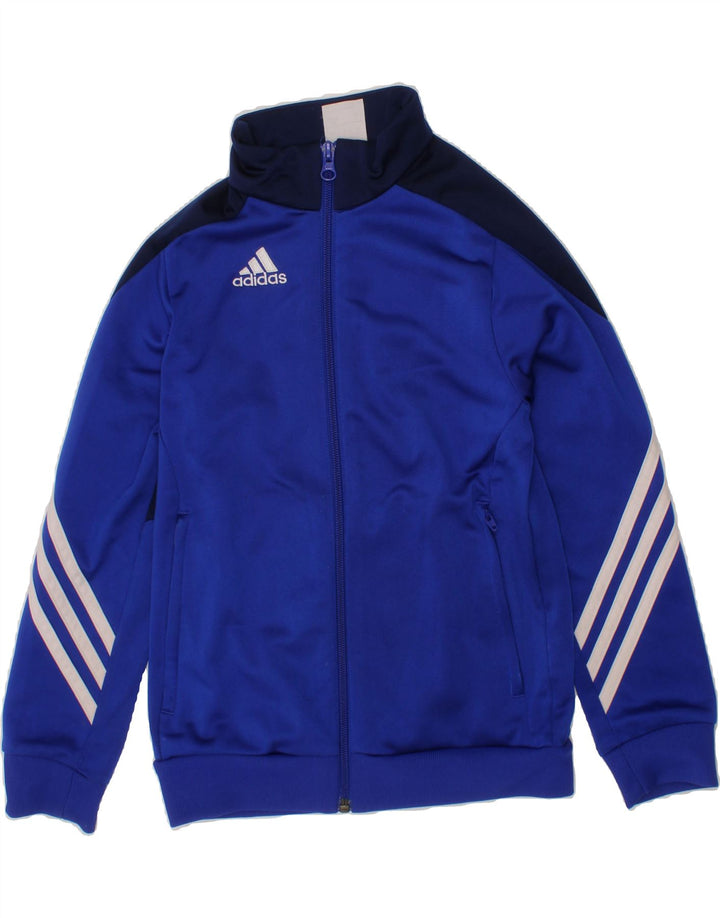 ADIDAS Boys Tracksuit Top Jacket 7-8 Years Small  Blue Colourblock Vintage Adidas and Second-Hand Adidas from Messina Hembry 