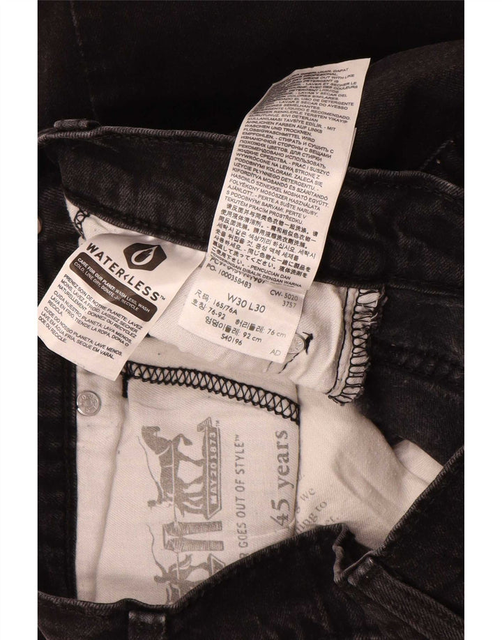 Levi's Mens 511 Slim Jeans W30 L30 Μαύρο βαμβακερό