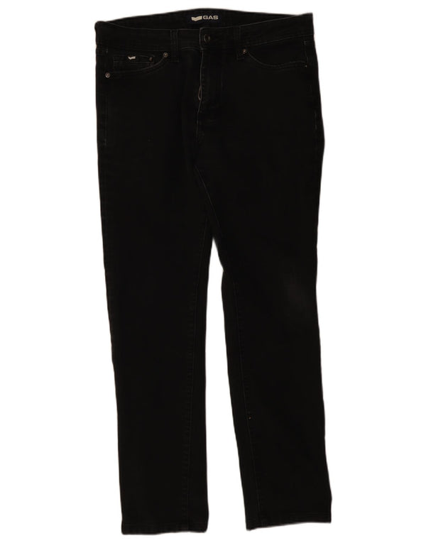 Jeans dritti da uomo Gas W34 L29 cotone nero
