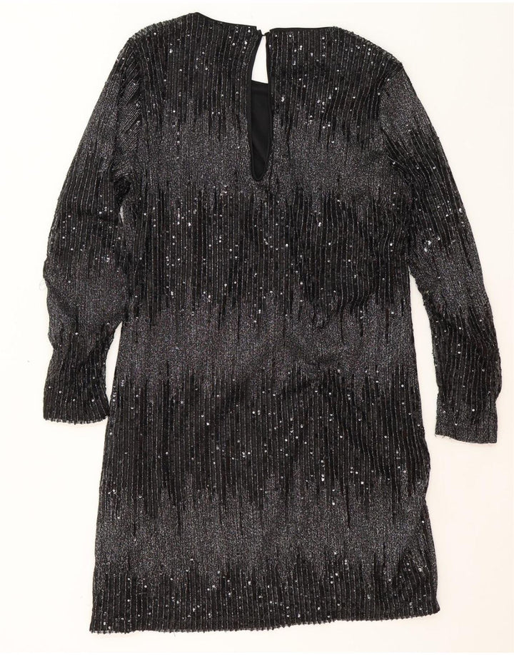 VINTAGE Womens Long Sleeve Shift Dress UK 16 Large Black Vintage Vintage and Second-Hand Vintage from Messina Hembry 