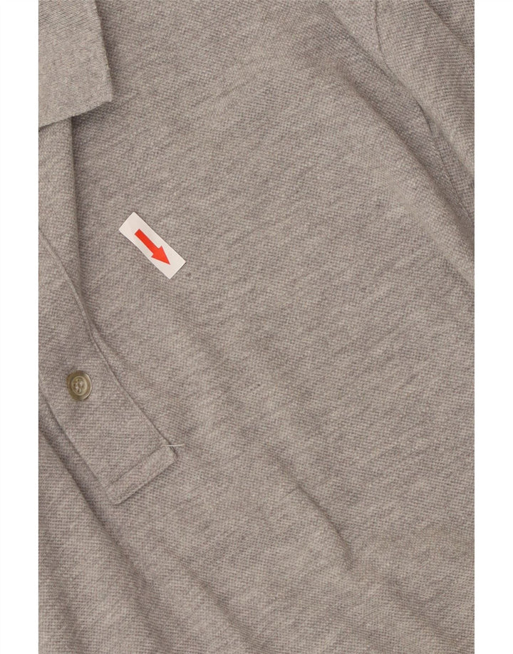 Calvin Klein Mens Long Sleeve Polo Shirt Medium Grey