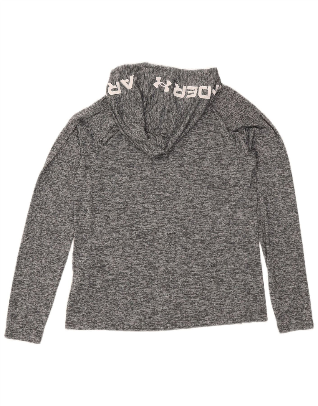 Under Armour Herre Hooded Grafisk Top Langærmet Medium Grey Flecked