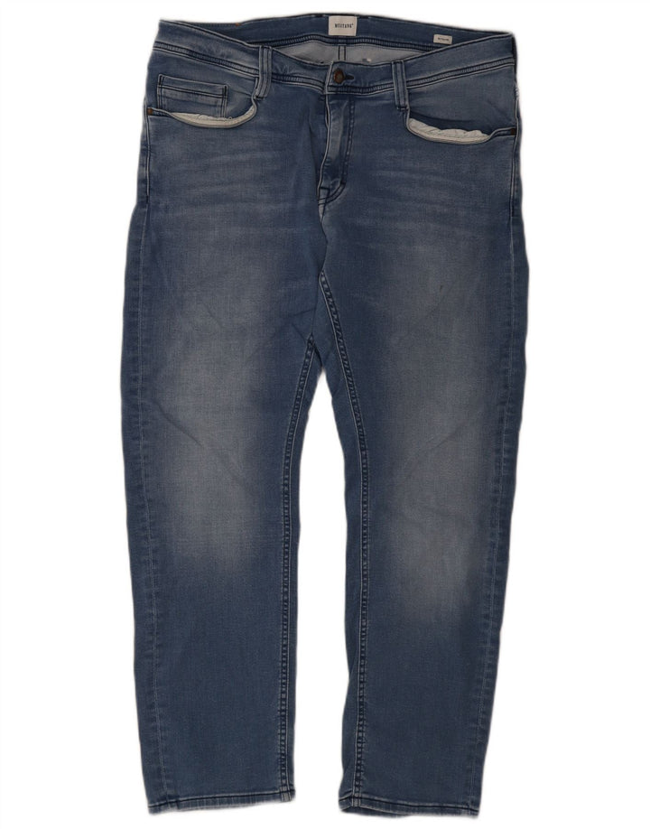 Mustang Mens Oregon Slim Jeans W35 L30 Blue Cotton