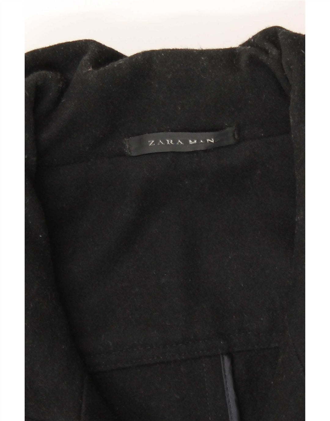 Płaszcz męski Zara UK 36 Small, czarny, wełniany