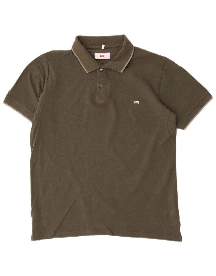 Carrera Mens Polo Shirt Large Khaki Cotton