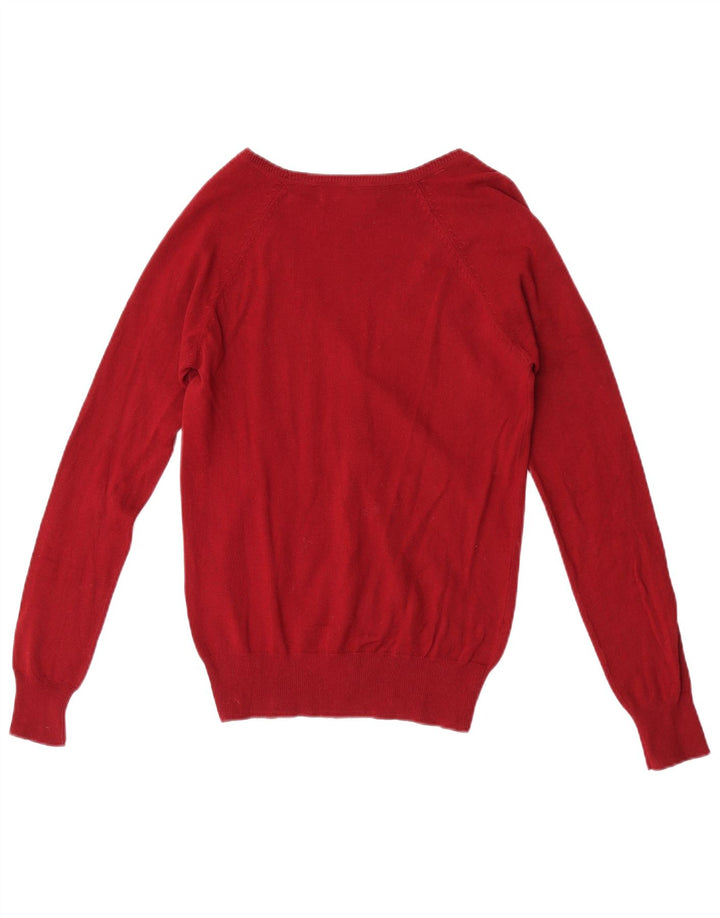 Zara Womens Cardigan Sweater Medium Red Cotton