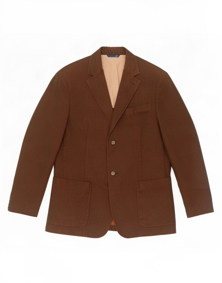Trussardi Chaqueta Blazer De 2 Botones Para Hombre IT 50 Large Marrón Algodón