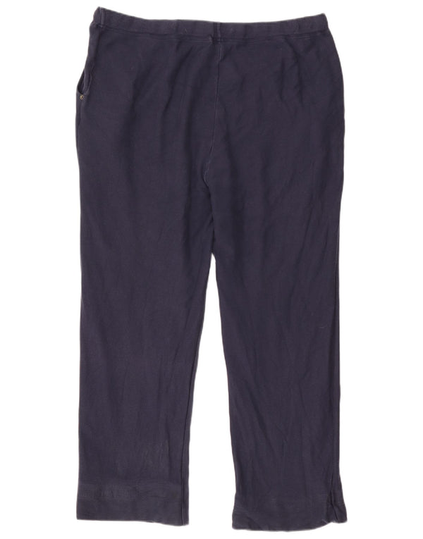 Marks & Spencer Pantalon de survêtement pour femme UK 22 2XL Bleu marine Coton