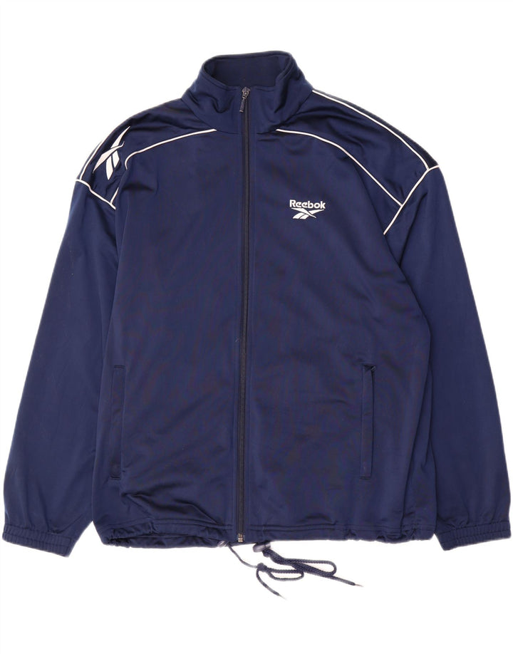 Jachetă de top pentru trening REEBOK pentru bărbați, poliester, bleumarin, mică