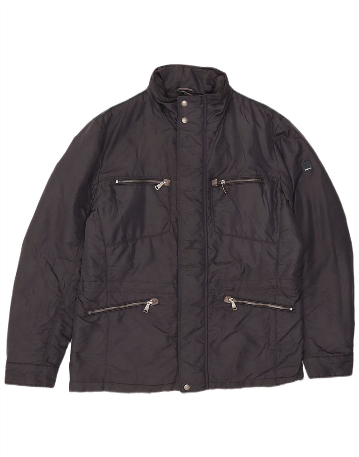 Geox Giacca da uomo con cappuccio Utility UK 40 Large Blu Navy Poliammide