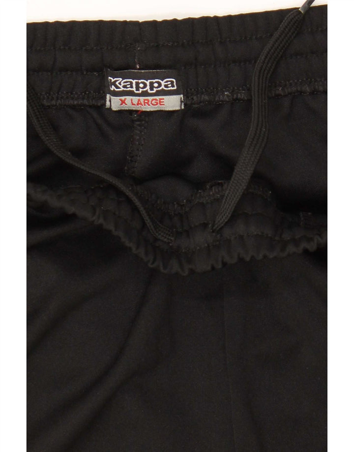 Kappa Mens Graphic Tracksuit Trousers XL Black Polyester