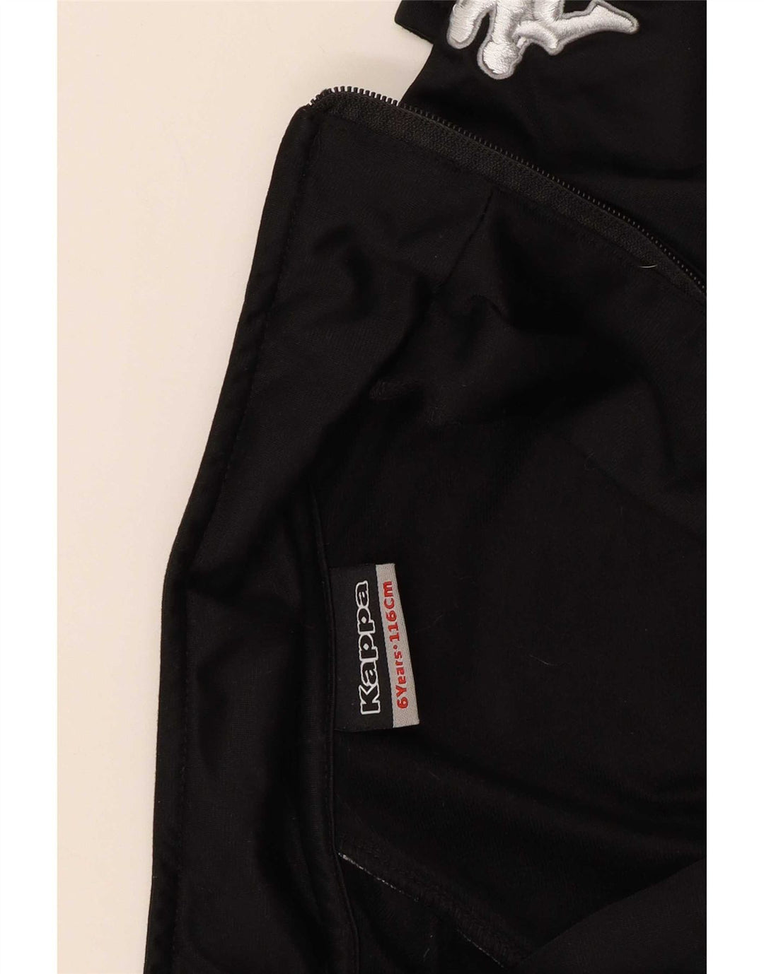Kappa Boys Graphic Tracksuit Top Jacket 5-6 Years Black Colourblock
