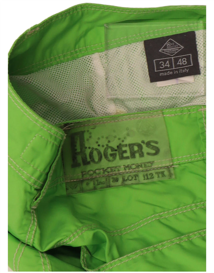 ROY ROGERS Mens Casual Shorts IT 48 Medium W34  Green Nylon