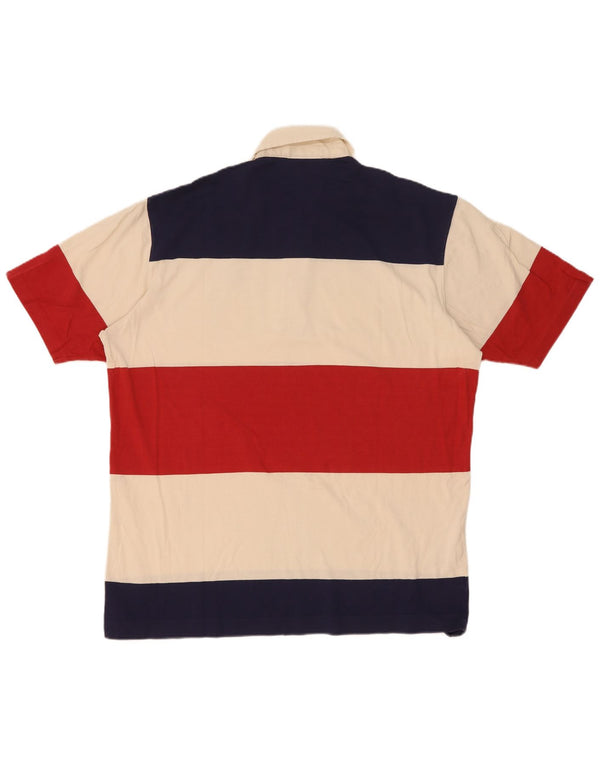 Lacoste Mens Polo Shirt Size 8 3XL Multicoloured Striped Cotton