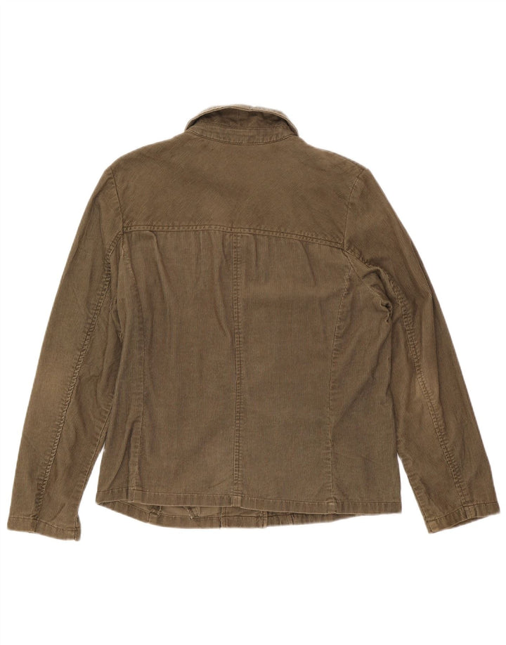 Женская вельветовая куртка Eddie Bauer UK 14, хлопок среднего цвета хаки