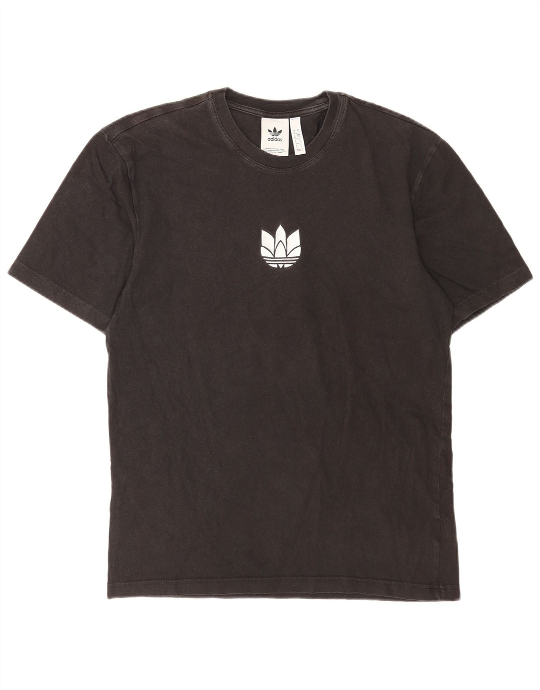 Adidas Mens T-Shirt Top Small Black Cotton