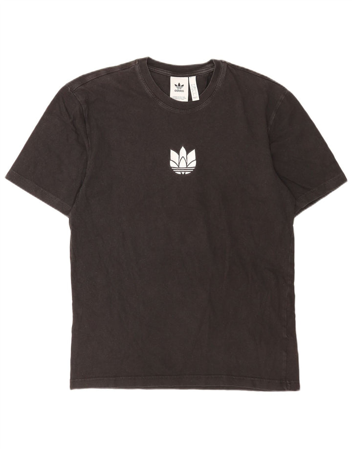 Adidas Mens T-Shirt Top Small Black Cotton