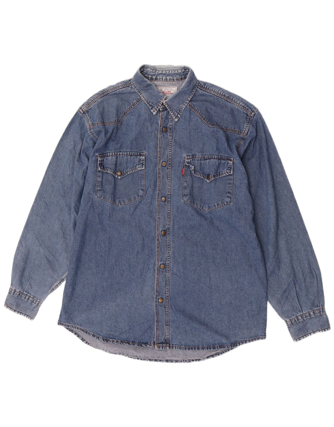 Perry's Mens Denim Shirt Large Blue