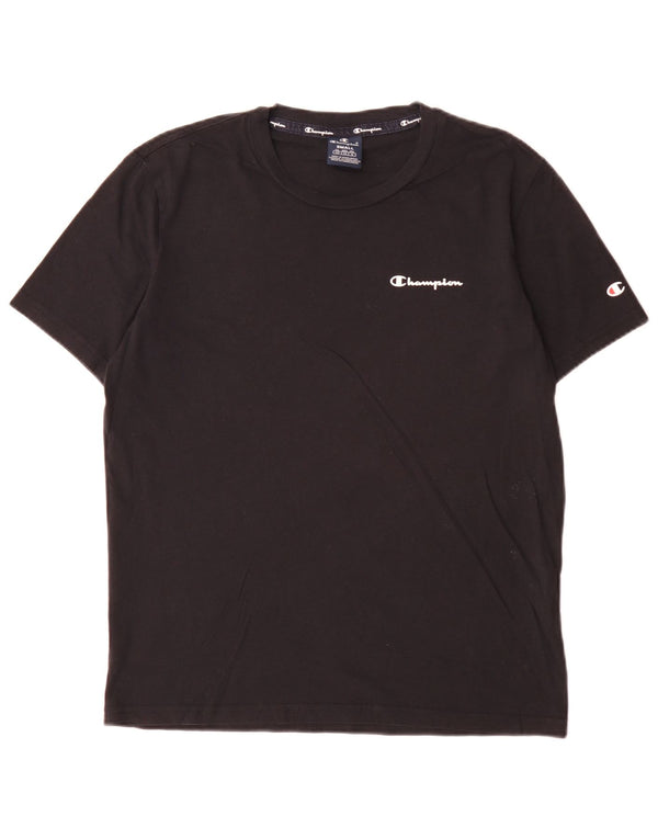 Camiseta masculina Champion pequena de algodão preto