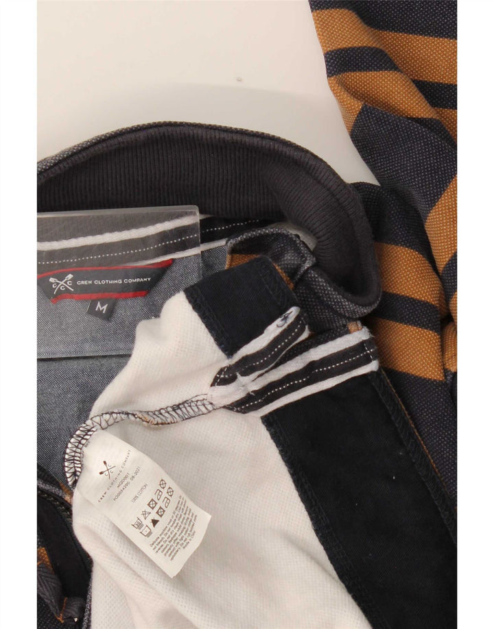 Crew Clothing Mens Zip Neck Sweatshirt Jumper Medium Navy Blue Striped