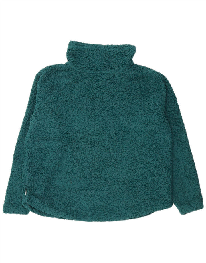 EDDIE BAUER Womens Oversized Fleece Jumper UK 16 Large Green Polyester