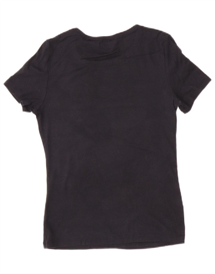Levi's Damen T-Shirt Top UK 12 Medium Schwarz Baumwolle