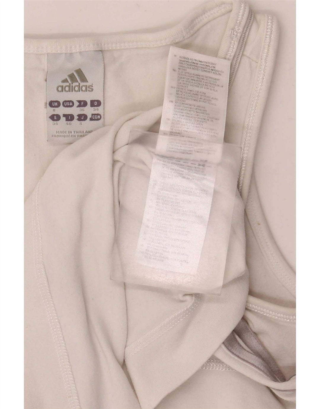 Adidas Damevest Top UK 8 Lille Hvid Bomuld