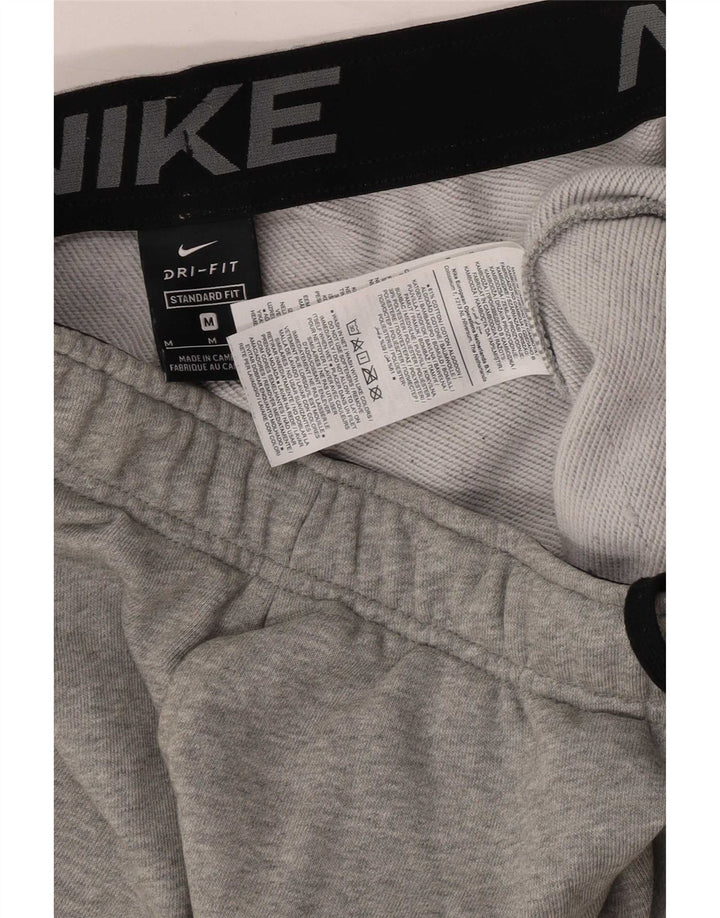 Nike Mens Dri Fit Standard Tracksuit Trousers Joggers Medium Grey Cotton