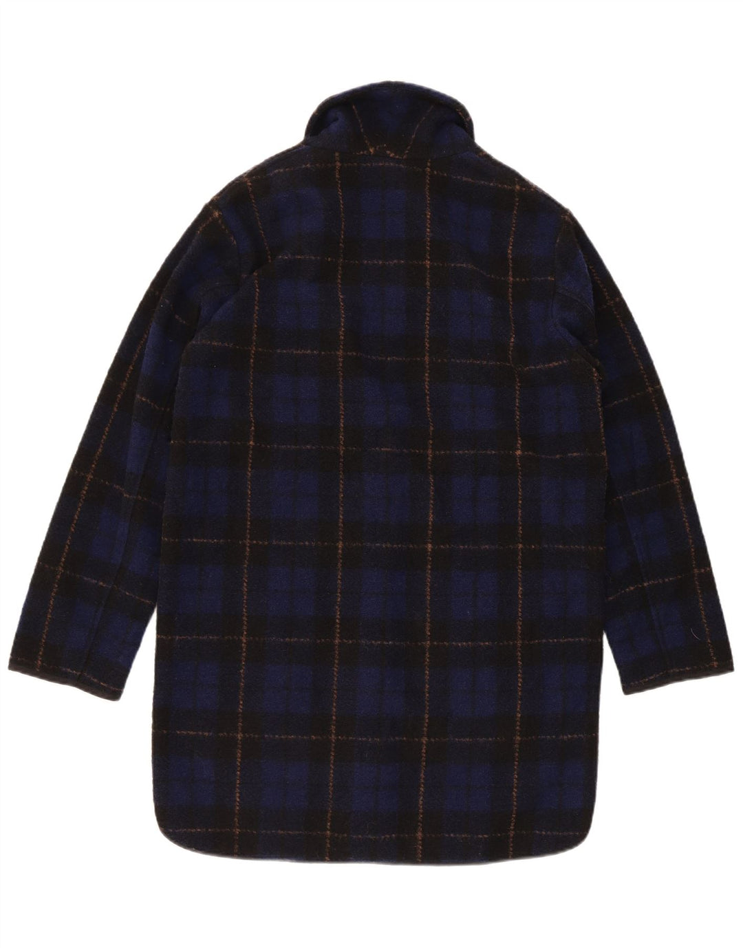 Palton supradimensionat pentru femei Woolrich UK 6 XS poliester cu carouri bleumarin
