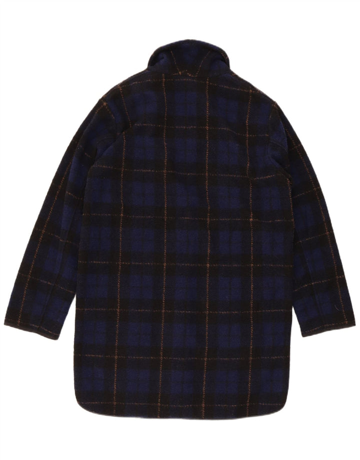 Palton supradimensionat pentru femei Woolrich UK 6 XS poliester cu carouri bleumarin