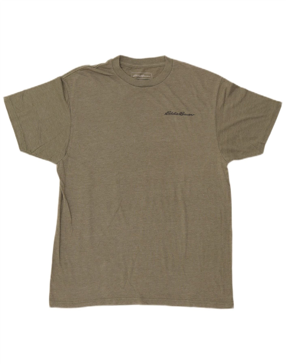 EDDIE BAUER Mens Graphic T-Shirt Top Large Khaki Cotton